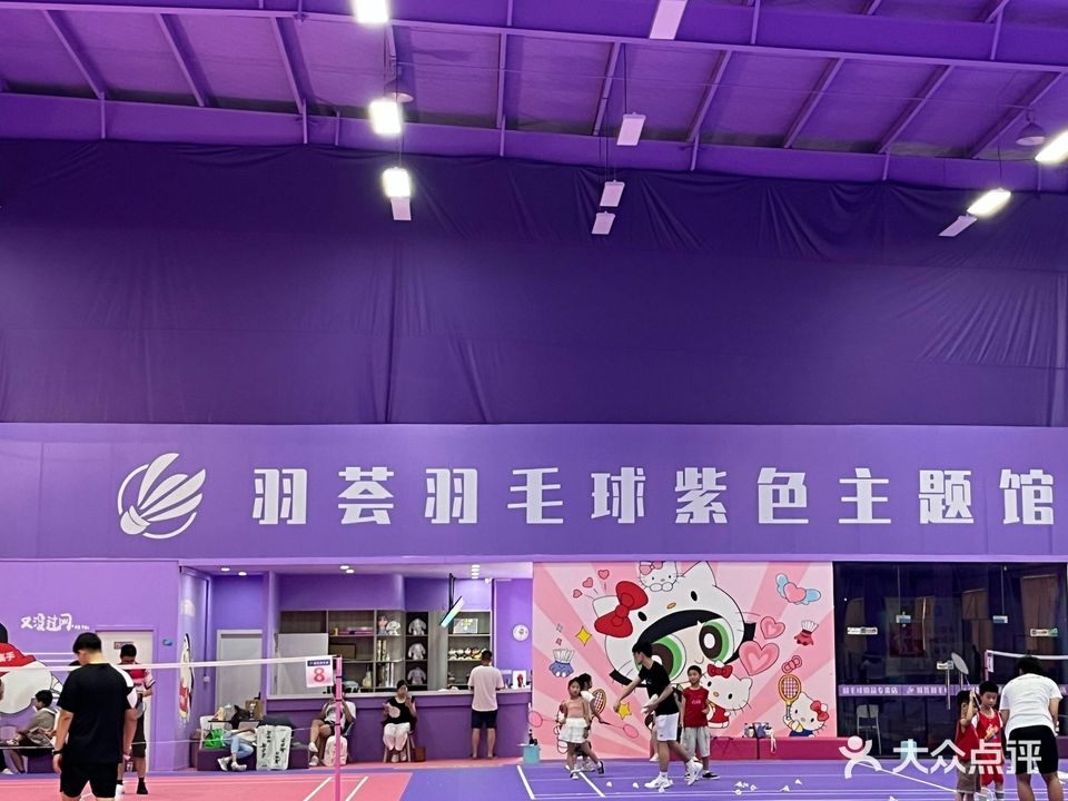 羽荟羽毛球紫色主题馆