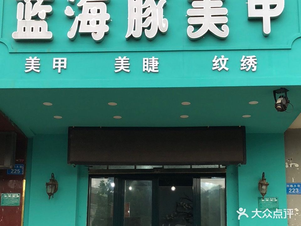 蓝海豚美甲